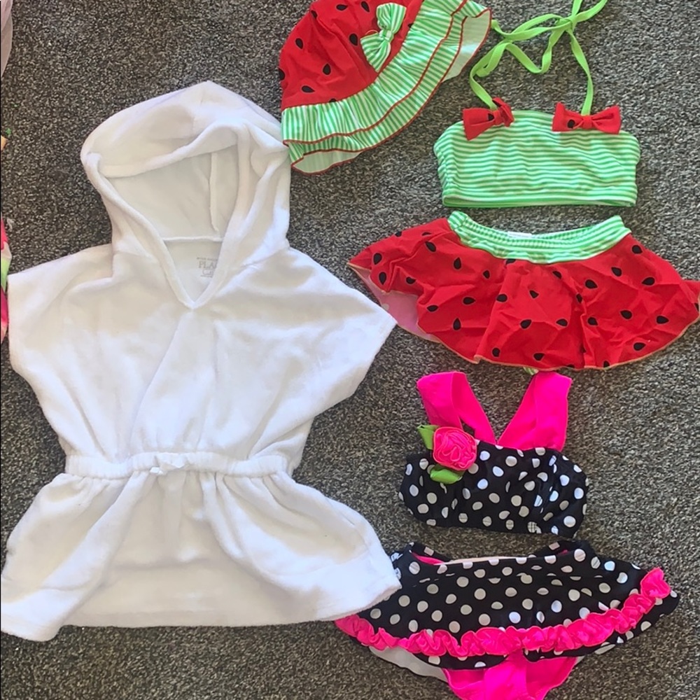 2T swimsuits & cover up